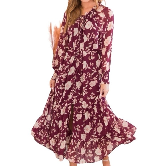 Dress Forum Dresses & Skirts - Dress forum size small fun bohemian floral long sleeve dress.